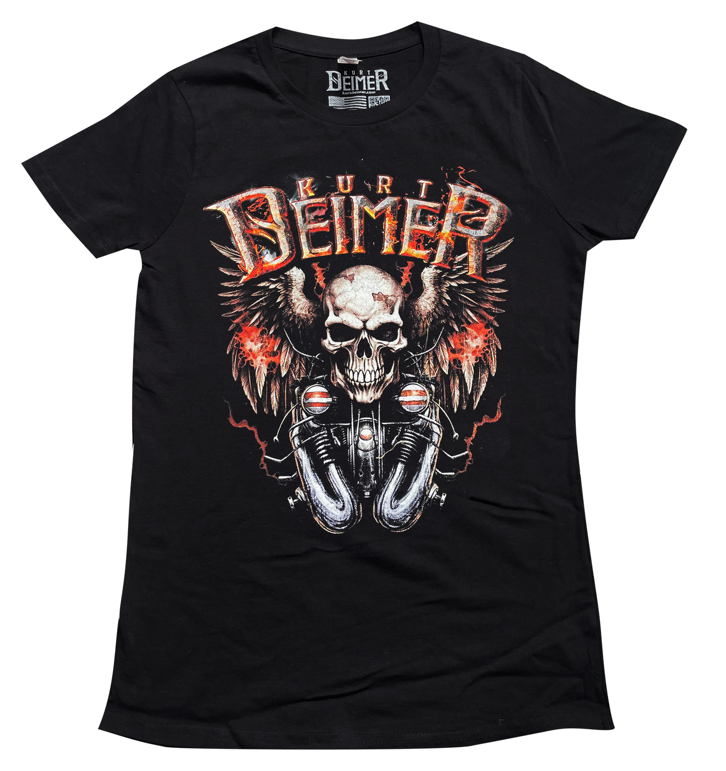 Womens "Biker Skull" T-Shirt