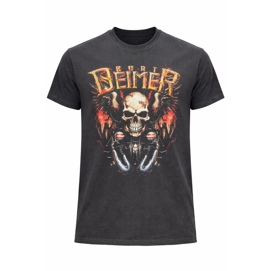 "Biker Skull" Reverse T-Shirt