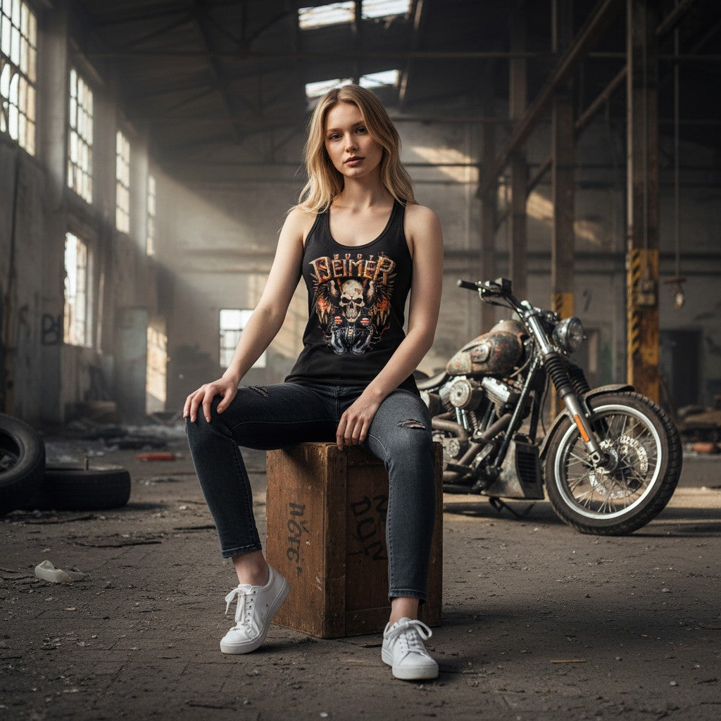 "Biker Skull" Tank Top