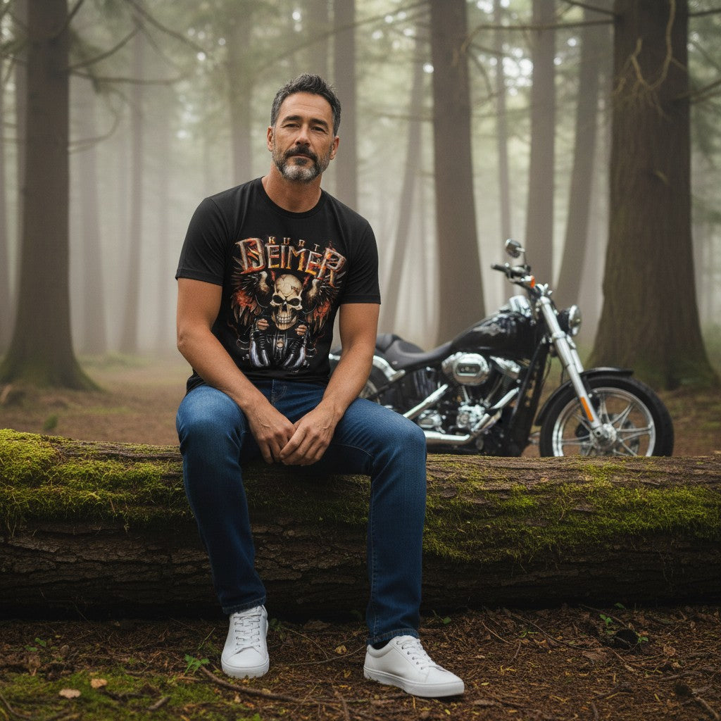 "Biker Skull" T-Shirt