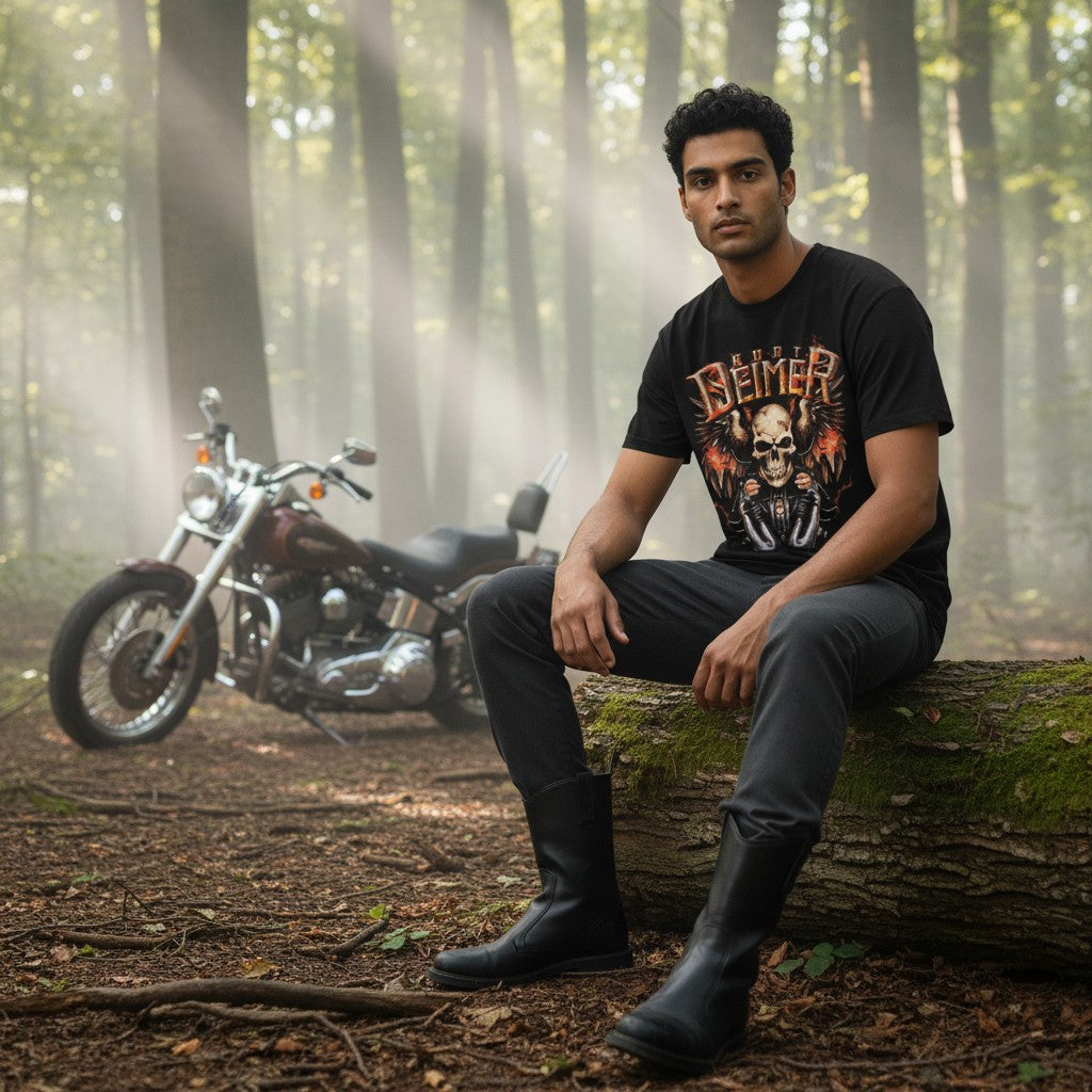 "Biker Skull" T-Shirt