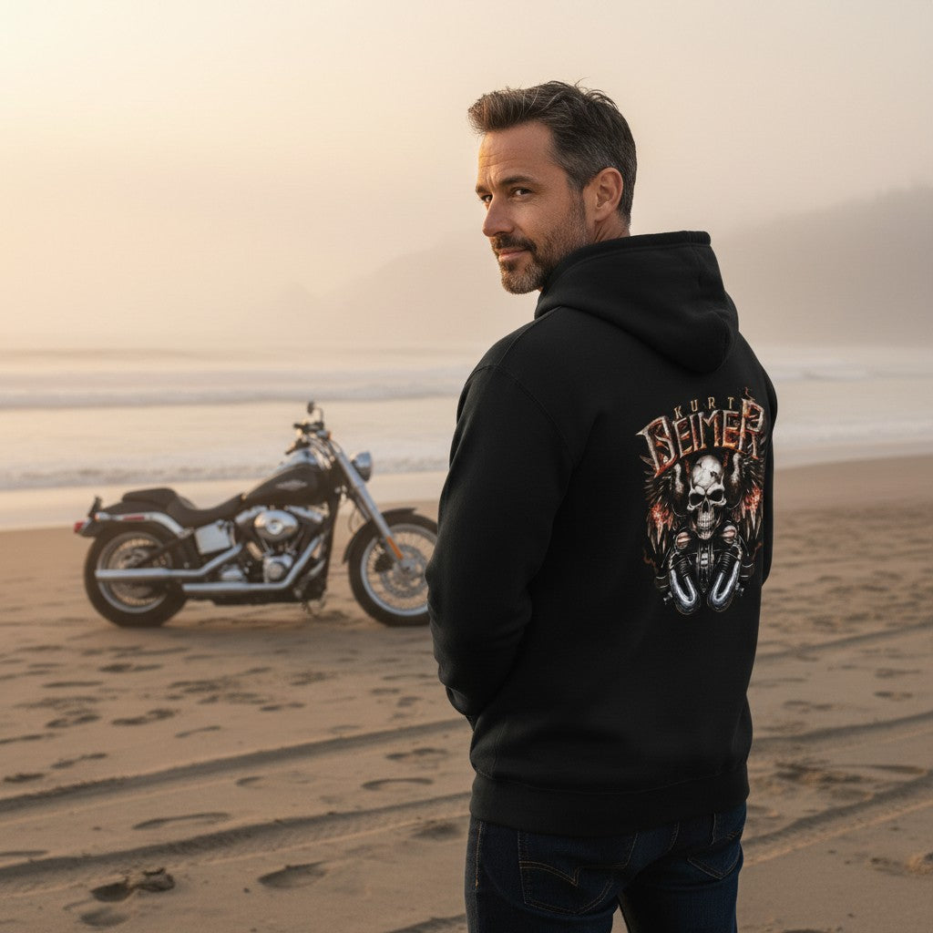 "Biker" Zip-Up Hoodie