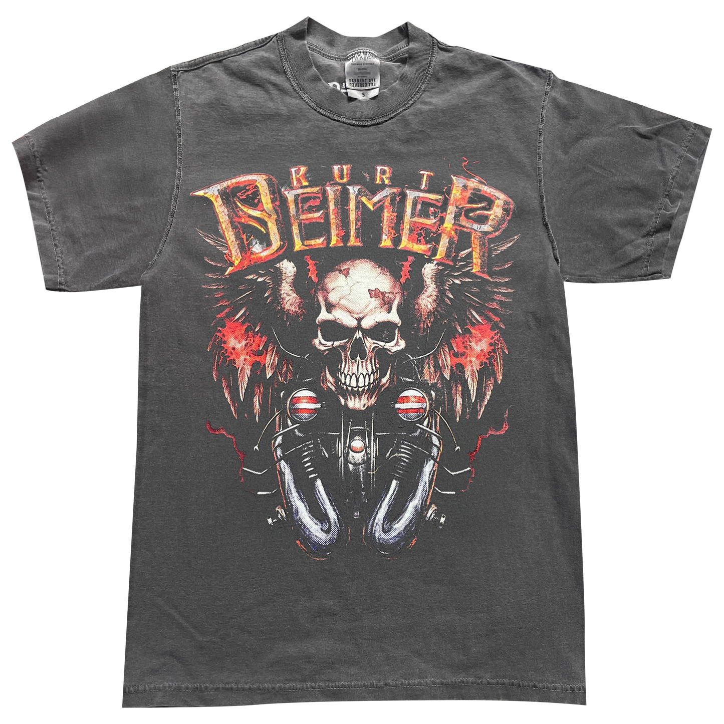 "Biker Skull" Reverse T-Shirt