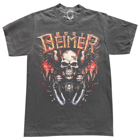 "Biker Skull" Reverse T-Shirt
